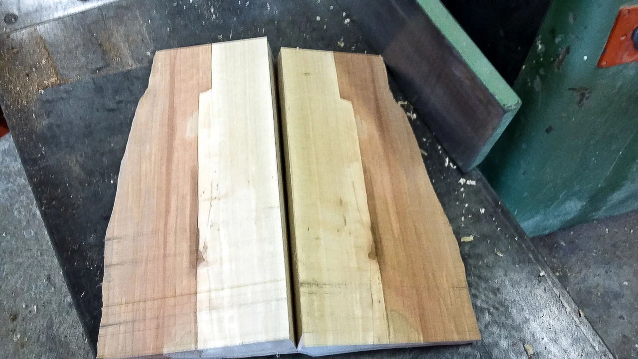 Prepared timber for the back